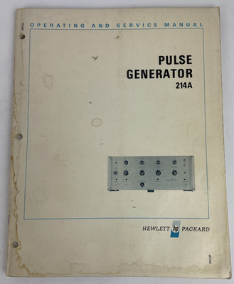 HP Hewlett Packard 214A Pulse Generator Operating & Service Manual - Original