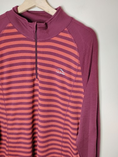 NWT L.L. Bean Merino Wool Quarter Zip Size XL Hiking Outdoor Base Layer - Picture 3 of 8