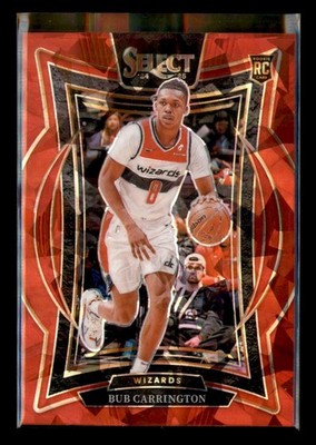 2024-25 Panini Select #81 Bub Carrington Red Cracked Ice Prizm The BallCap Exec