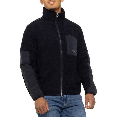 Armani Exchange full zip fleece jacket - Size M - Black/Blue