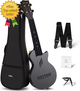 Ukulele de voyage imperméable léger pour kit de démarrage inclus, Strap Capo