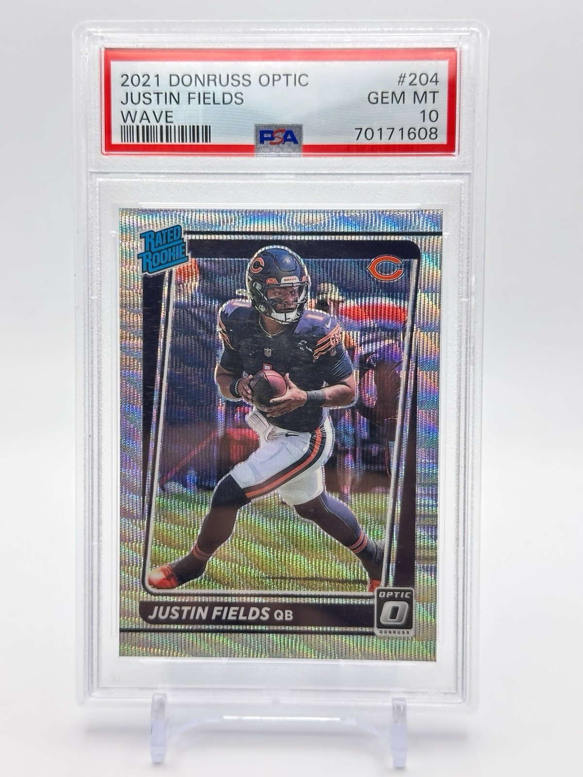 Justin Fields Panini Donruss Optic #204 Wave