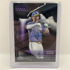 Royce Lewis 2026 Topps Chrome Black Base Set #183 PURPLE /75 Refractor Twins