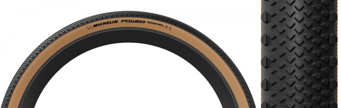 Michelin Power Gravel Tubeless Folding Tires 700x47 Tan, Reinforced Casing,