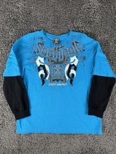 Vintage Southpole Shirt Mens XXL 2XL Cyber Goth Layered Blue Grunge Skater Y2K