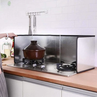 134*30cm Backsplash für Herd Campingkocher Windschutzscheibe Kochen Spritzschutz Neu - Bild 1 von 4