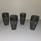 VTG Anchor Hocking WEXFORD Smoke Iridescent-16oz Iced Tea-Set of 4