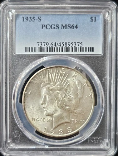 1935-S Peace Dollar MS-64 PCGS COLLECTION VIDEO