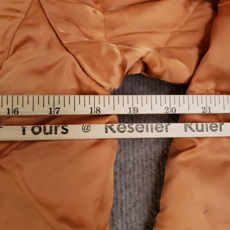 Chaqueta North Face para mujer XS naranja 550 plumón acolchado acolchado acolchado cremallera completa abrigo ZZ Foto 3 de 4