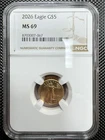 U.S. Mint 2026 American Gold Eagle $5 1/10 oz NGC MS69 Cert 8703007-067