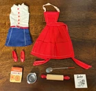 VINTAGE BARBIE SKIPPER #1912 COOKIE TIME  1965-66 SET   + RED APRON