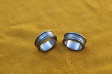 2 pc. Damascus steel finger ring valentines sibling gift 7/7.5 US STANDARD SIZE