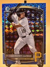 2025 Bowman Draft Chrome Blue Geometric Adonys Guzman Pittsburgh Pirates /150