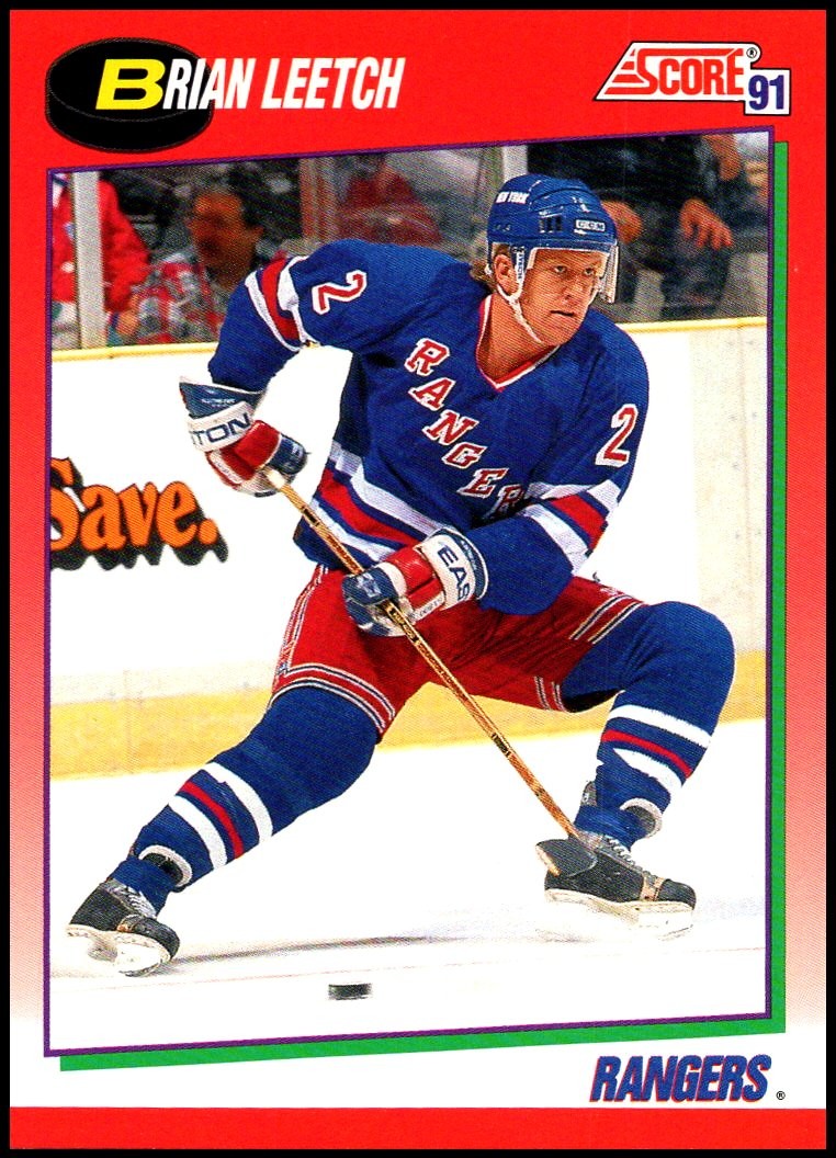 1991-92 Score Canadian English #5 Brian Leetch - HOF FREE SHIPPING!