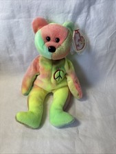Ty Beanie Baby: Peace Bear 1996 - Multicolor -- Excellent Condition