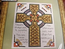 NEW Design Works Cross Stitch Kit #2417 CELTIC CROSS 8" X 10"  (CS3)