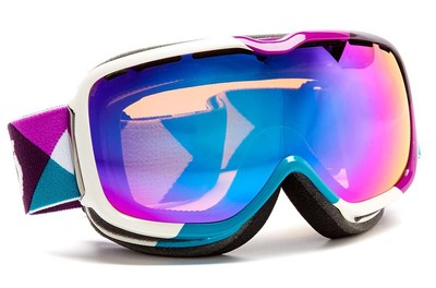 neon pink ski goggles