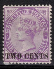 MAURITIUS Scott 86 Stanley Gibbons 121 Mint Hinged part gum