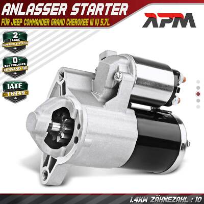 Anlasser Starter 1.4 KW 10 Zähnez. für Jeep Commander XH XK Grand Cherokee WH WK