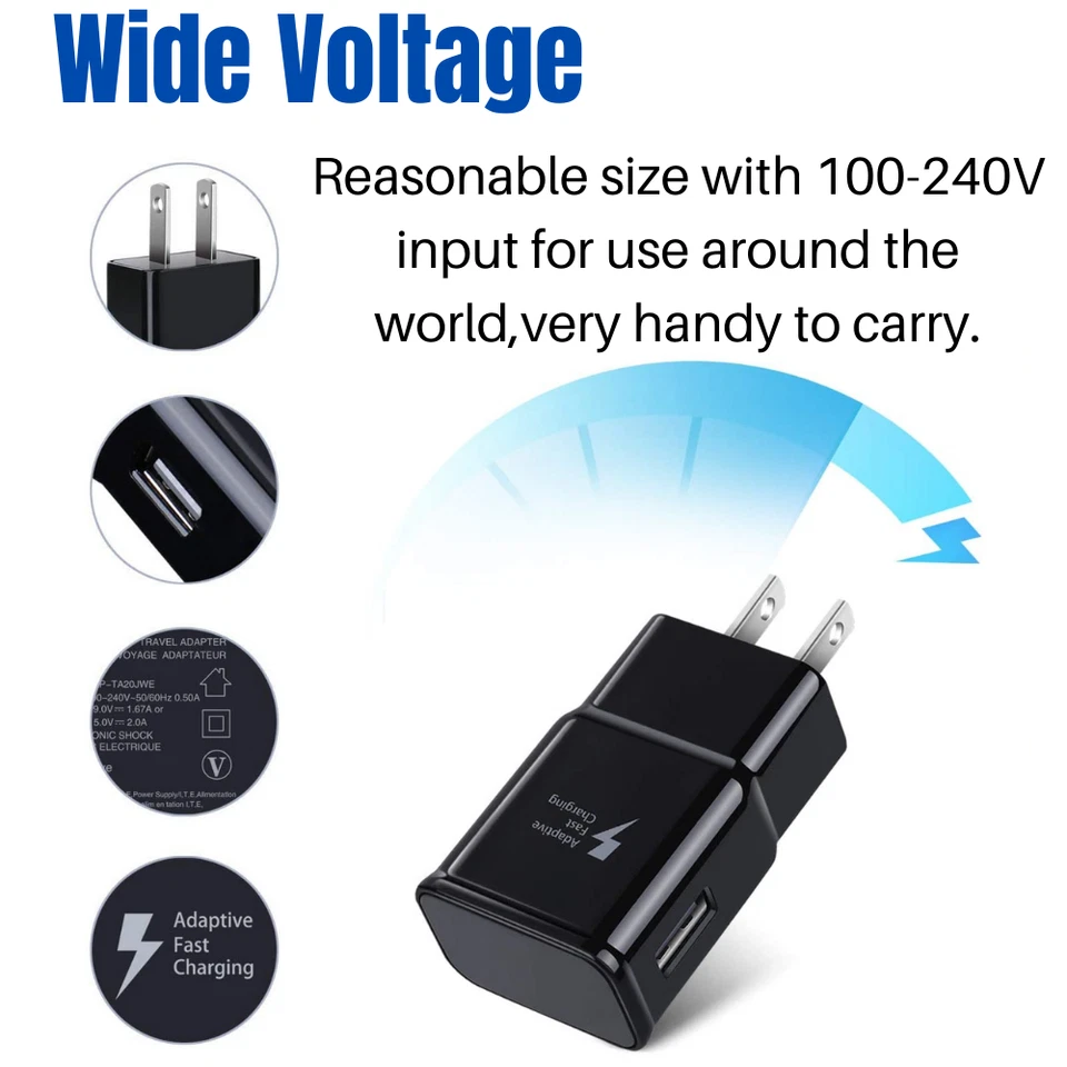 Lote Adaptador de Pared Cargador Rápido USB Tipo C Cable Para Samsung S20 iPhone 15 Pro Max Foto 4 de 4