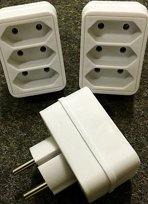 EF Steckdosenleiste für LED Lichterkette,3x 3fach Verteiler Stecker EU Schuko K