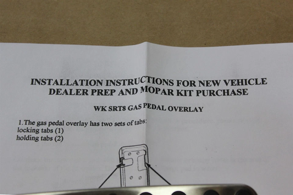 08-10 Cubierta de pastillas de pedal de freno de gasolina Jeep Grand Cherokee 82211410 MOPAR OEM Fábrica Foto 4 de 4
