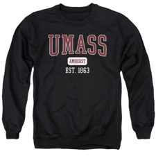 Massachusetts Adult Crewneck Sweatshirt Est. Date, Black, S-3XL