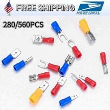 280/560PCS Assorted Crimp Spade Terminal Insulated Electrical Wire Connector Kit