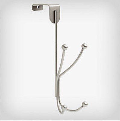 Liberty B25199P-NIC Over The Door 4 Hook Antenne Coat Hat Rail Satin Nickel 