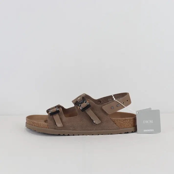 Birkenstock x Dior M-Milano Brown Slipper Sandal Size 42 BNWB image 7