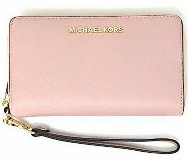 Michael Kors Jet Set Travel Phone Case Wallet Wristlet Pink