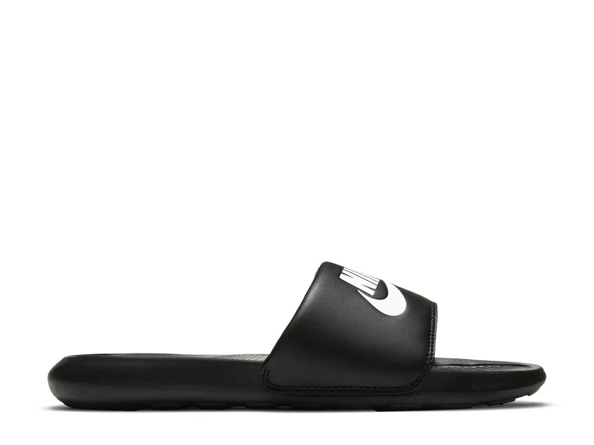 Women Nike Victori One Slides Sandals Black/White CN9677-002 Size