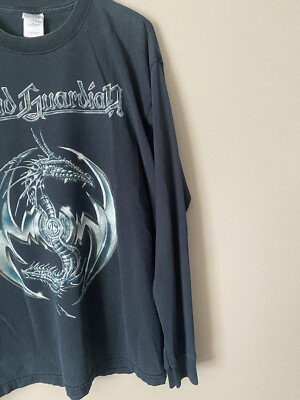 希少 BLIND GUARDIAN ヴィンテージ バンドロングTシャツ 当時物 VTG Blind Guardian Dragon US Tour Long Sleeve T-Shirt Men's Size