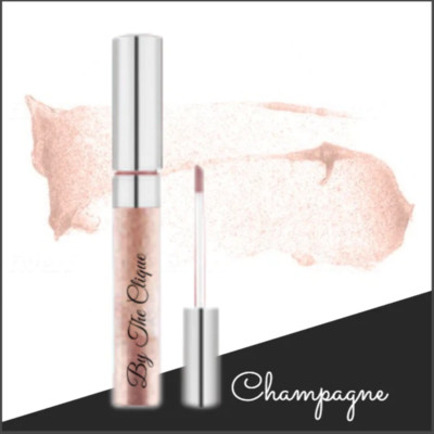 ''Champagne'' Premium Glitter Lip Gloss By The Clique | Sheer Nude Glitter Gloss