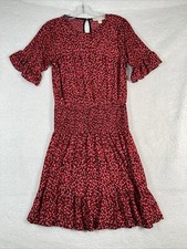 NWT Michael Kors Women's Red Black Dress, Size XS