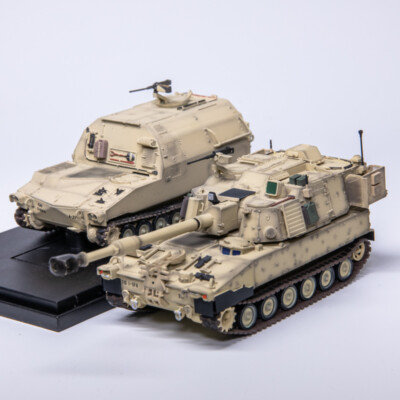 T-MODEL M109A7 self-propelled howitzer+ammunition vehicle model Sand color-1/72 