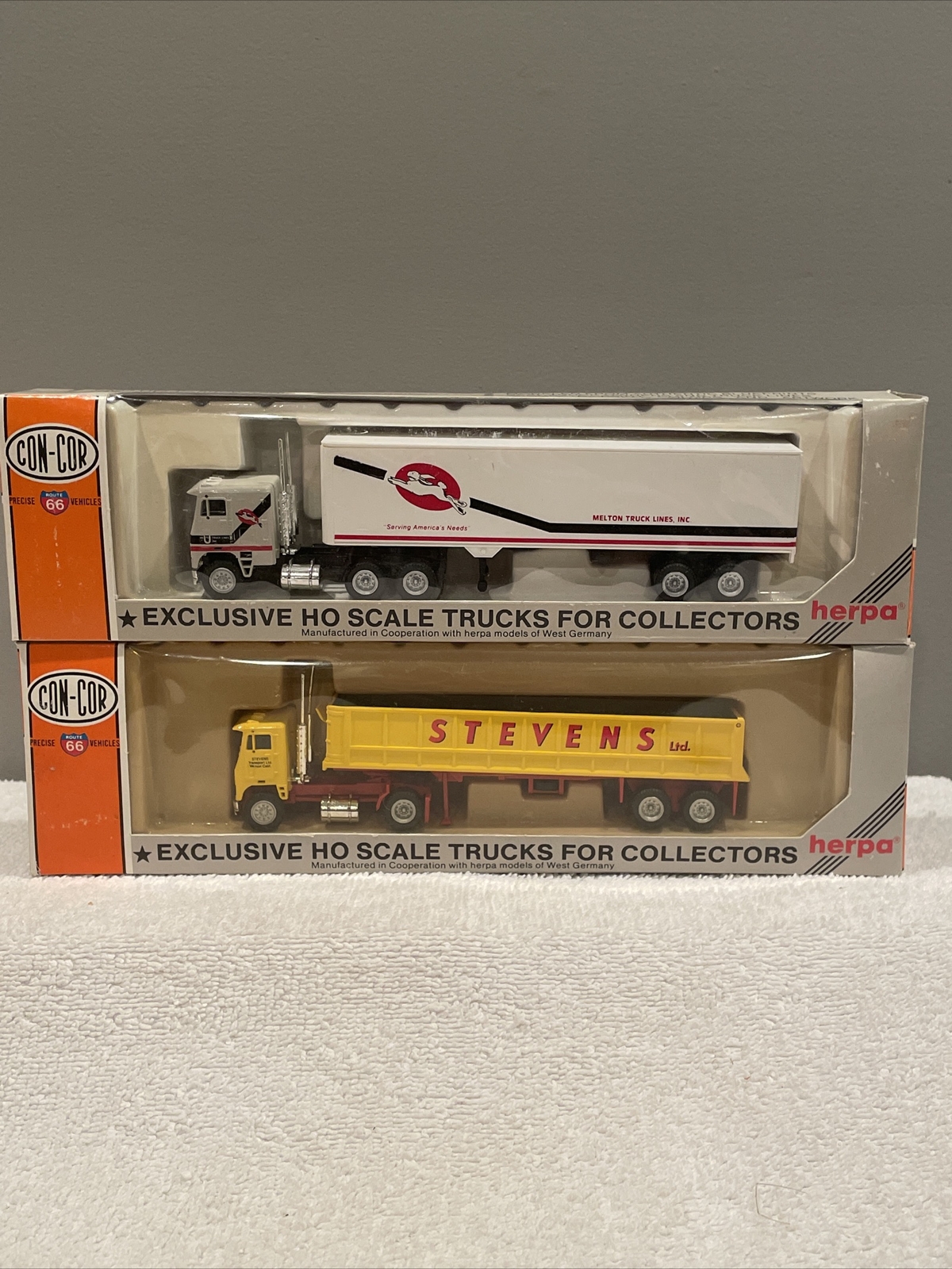 ConCor / Herpa Route 66 HO Scale Tractor Trailer Trucks Lot Of 2 187