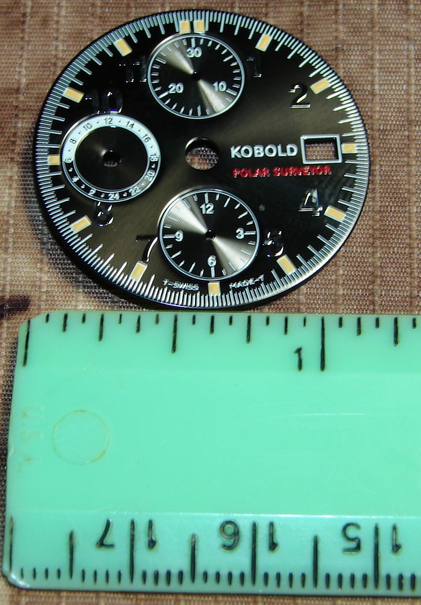 KOBOLD Polar Surveyor 30mm Dial,Watch Face/Dial,Chronograph,Wristwatch,Lumed