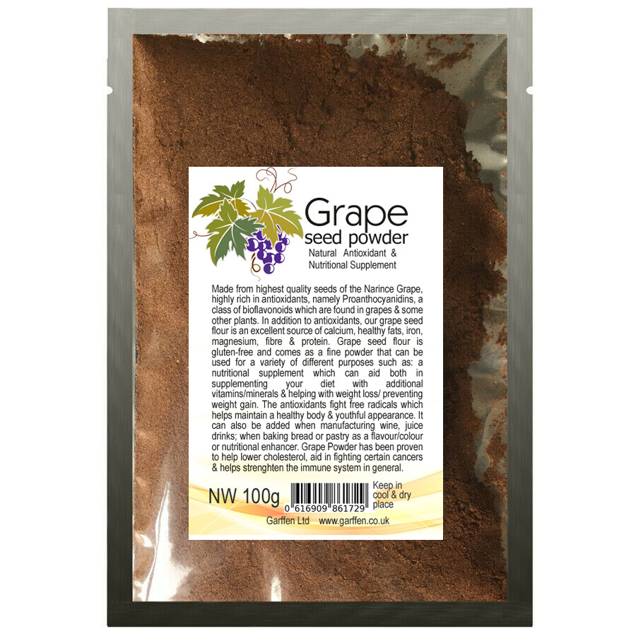 Grape Seed Powder 100g 100% Natural Antioxidant & Nutritional Supplement