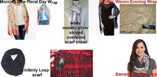 Cejon oversized scarf shawl Evening Wrap Floral Day Wrap OR Infinity Loops carf 