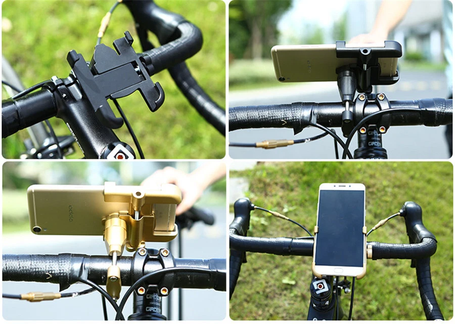 Motorcycle Handlebar Mount Holder Bracket Non-slip For 3.5in-6.5in Cell Phone Foto 3 de 4