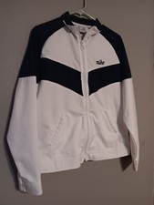 Vintage 80's 90's Nike White/Blue Zip Track Light Jacket Womens Size L