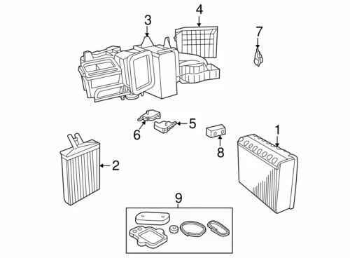 正品 Mopar 1998 - 2002 克莱斯勒协和式空调蒸发器 5011079AF — 第 2/2 张图片