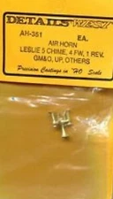 Details West 351 HO Air Horn Leslie 5-Chime, 4-Forward, 1-Reverse for GM&O, UP,