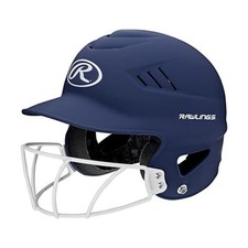 Used Rawlings Coolflo High School/College Batting Helmet--Matte Navy
