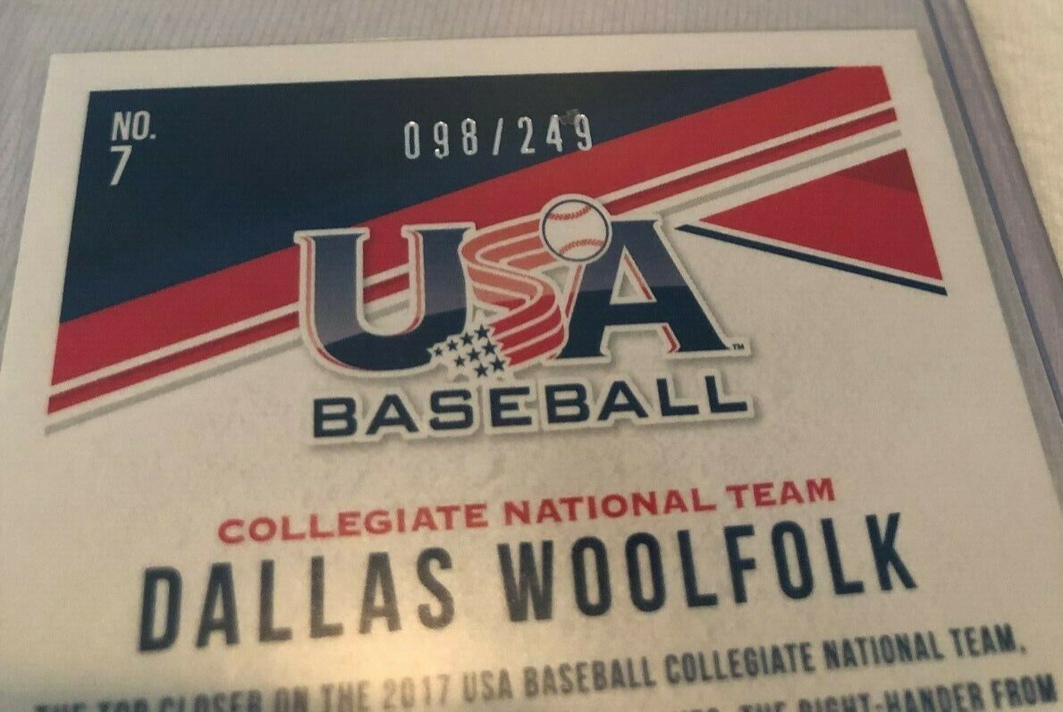 2018 Panini Stars & Stripes Baseball Dallas Woolfolk Longevity Ruby