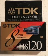 TDK 8mm Video Cassette HS120 High Standard 120 Minute Blank Tape