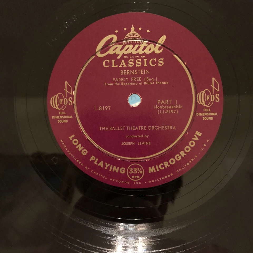 BERNSTEIN Fancy Free Capitol BALLET THEATRE Joseph Levine Vintage Vinyl - Image 3 of 4