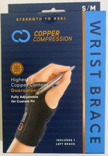  NEW Copper Compression Wrist Brace Fits Left Hand S/M