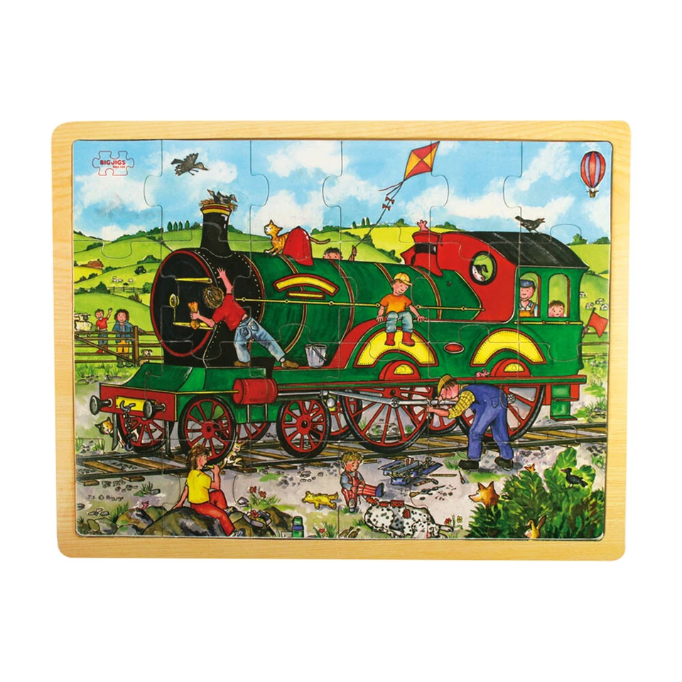 Bigjigs Toys Wooden Chunky Tray Jigsaw Puzzle 24 Piece - Choose your Design - Image 4 of 4